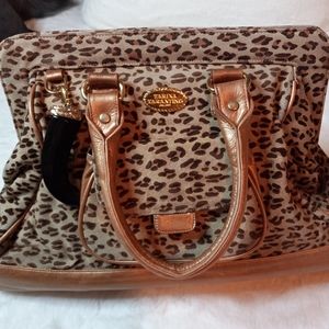 Tarina Tarantino Large Leopard Print Doctor Bag